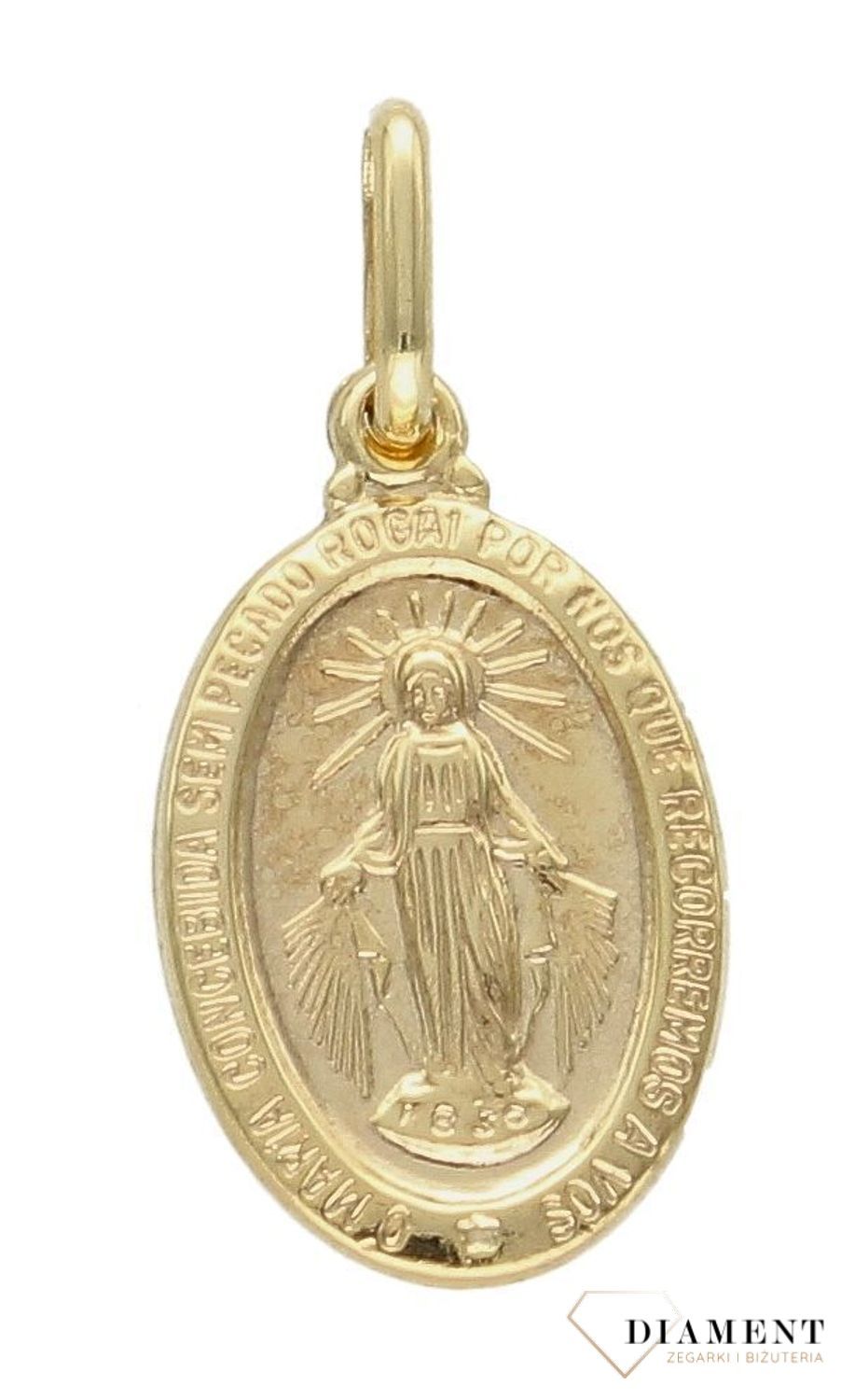 Złota zawieszka 375 'Cudowny Medalik' Maryja Niepokalana ZA 1533A 375mm (2).jpg